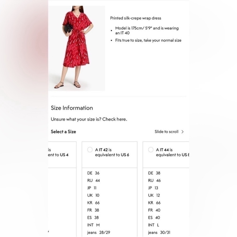 VALENTINO SILK Red Lips Lipstick Printed silk-crepe front wrap midi dress SIZE 4 - Picture 14 of 16
